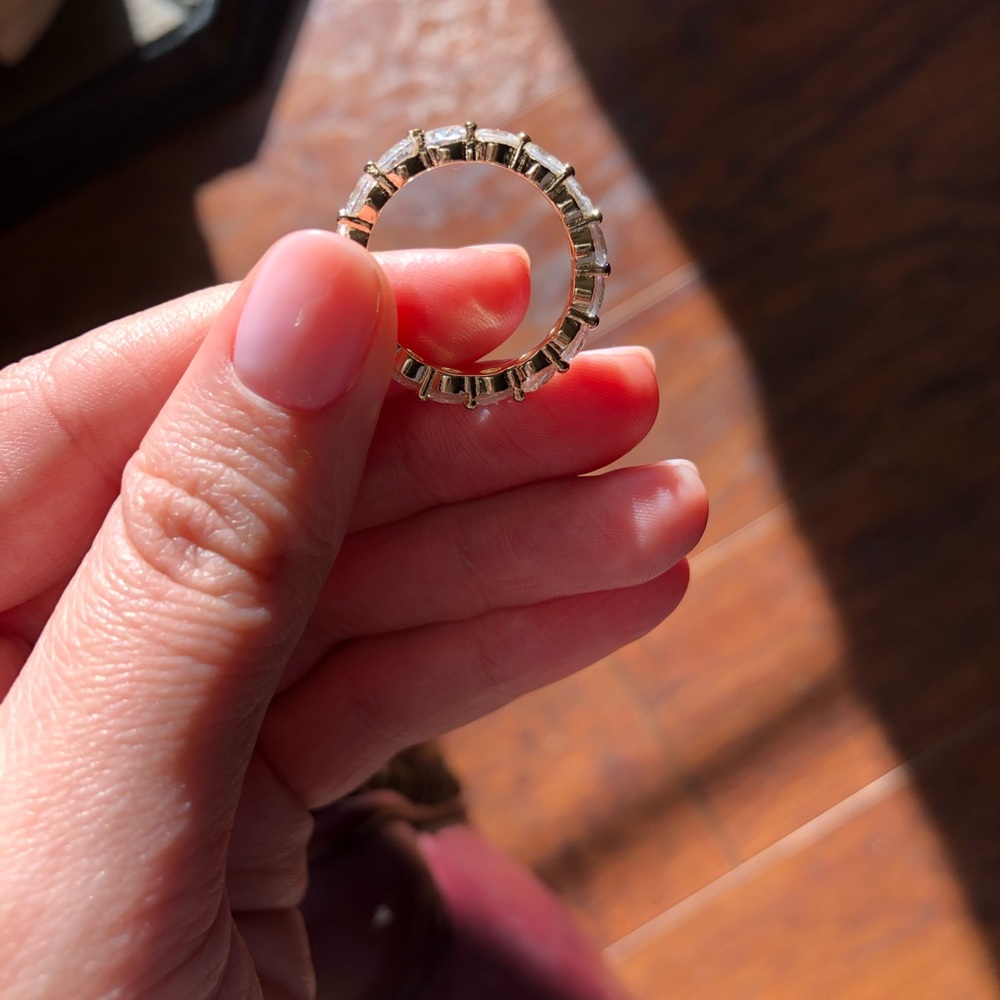 Stackable Eternity Gold Ring - image 2